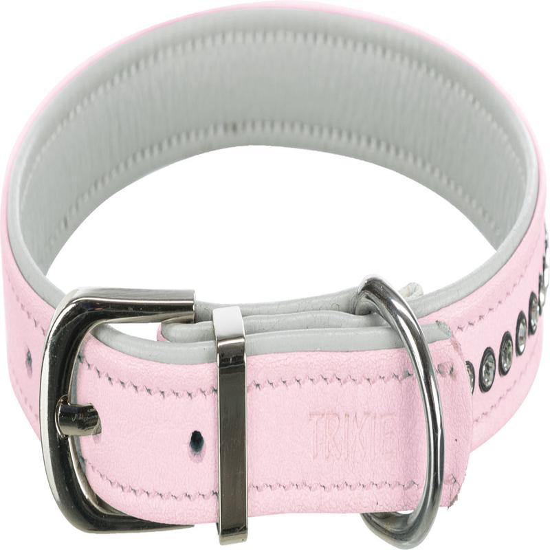 Trixie Active Comfort collar with rhine stones, XXS ??XS: 17 ??21 cm/12 mm, pink