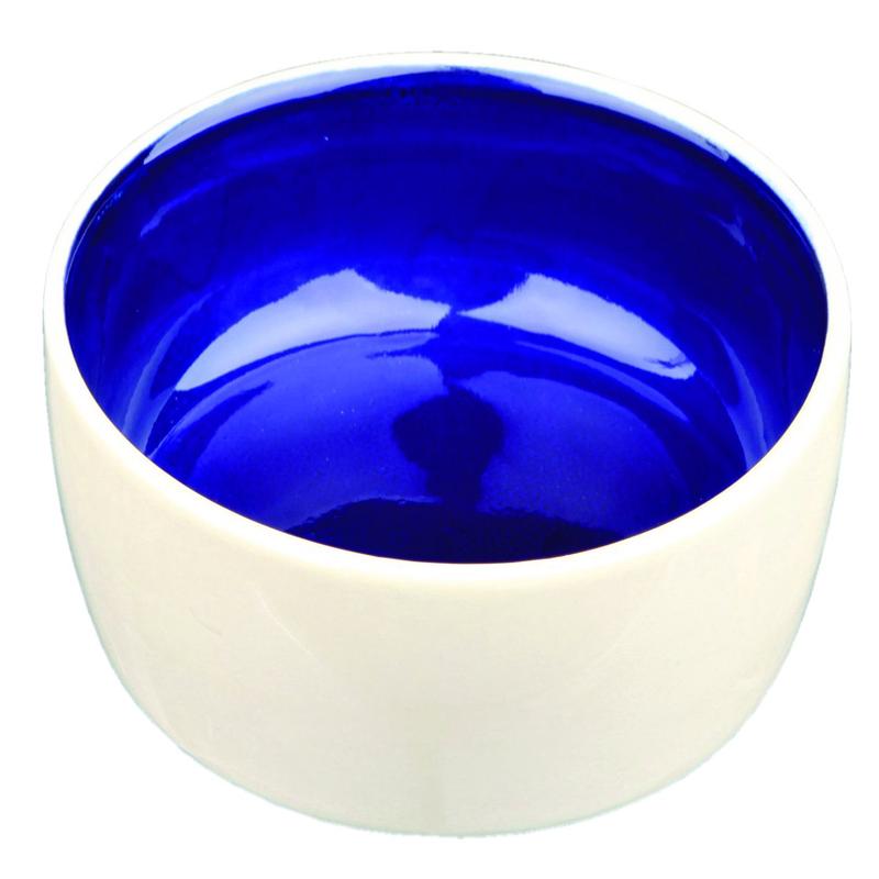 Trixie Cat bowl, ceramic, 0.3 l/diam. 13 cm, cream/blue