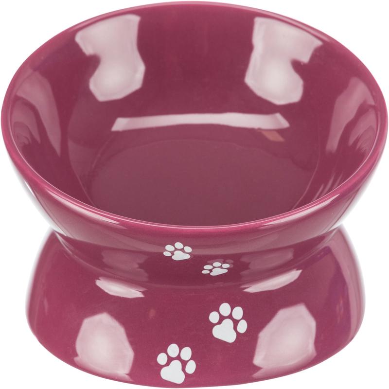 Trixie Bowl, elevated, ceramic, 0.15 l/ 13 cm, berry