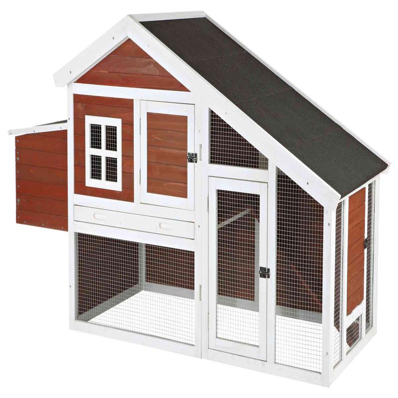 Trixie natura chicken coop, pine wood, 183 ? 107 ? 80 cm, brown/white