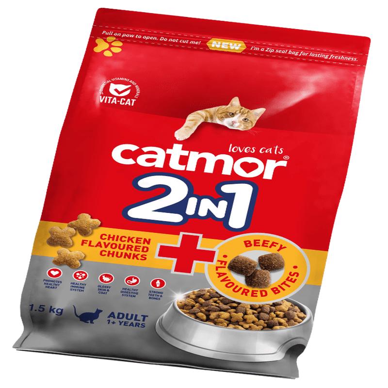 CAT FOOD KIT 2-IN-1 CHICKEN 1.5KG CATMOR