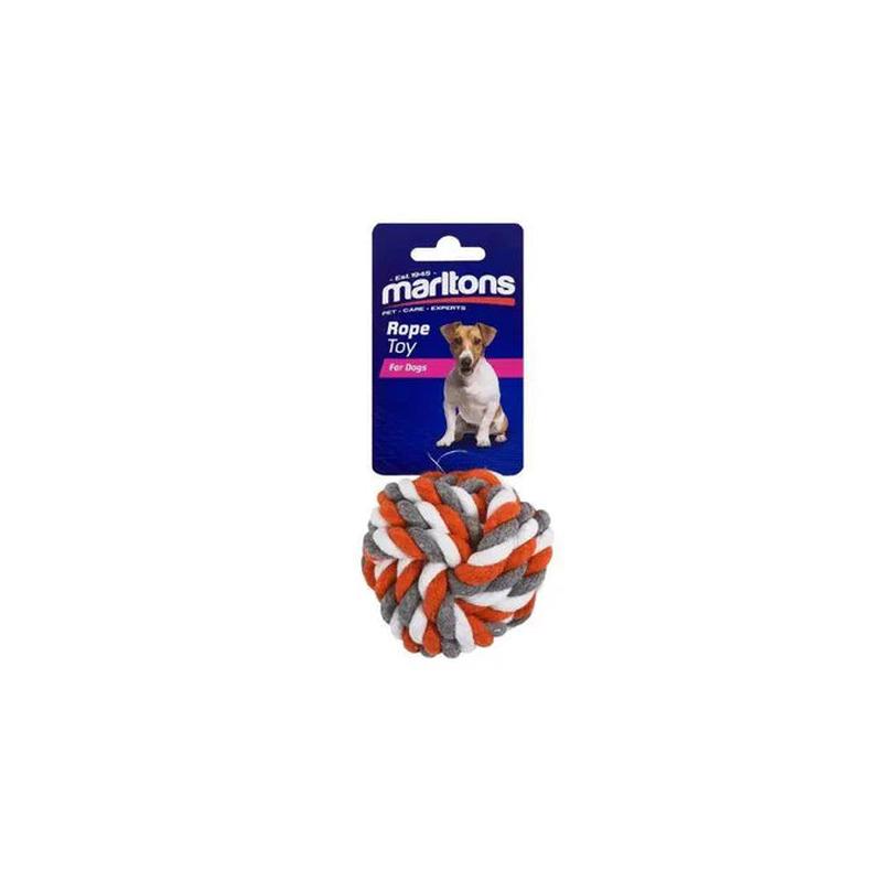 DOG ROPE BONE - BALL SHAPE 6CM X 80G MARLTONS