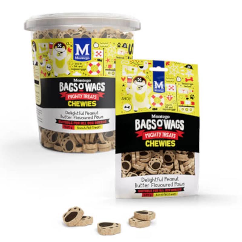 DOG TREATS PAWS PEANUT BUTTER BAGS O WAGS