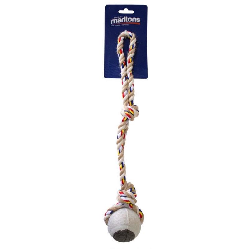 TOY ROPE WITH BALL 52CM MARLTONS