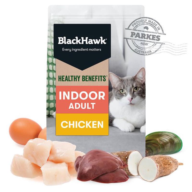 Black Hawk Healthy Benefits Dry Cat Food Indoor Chicken
