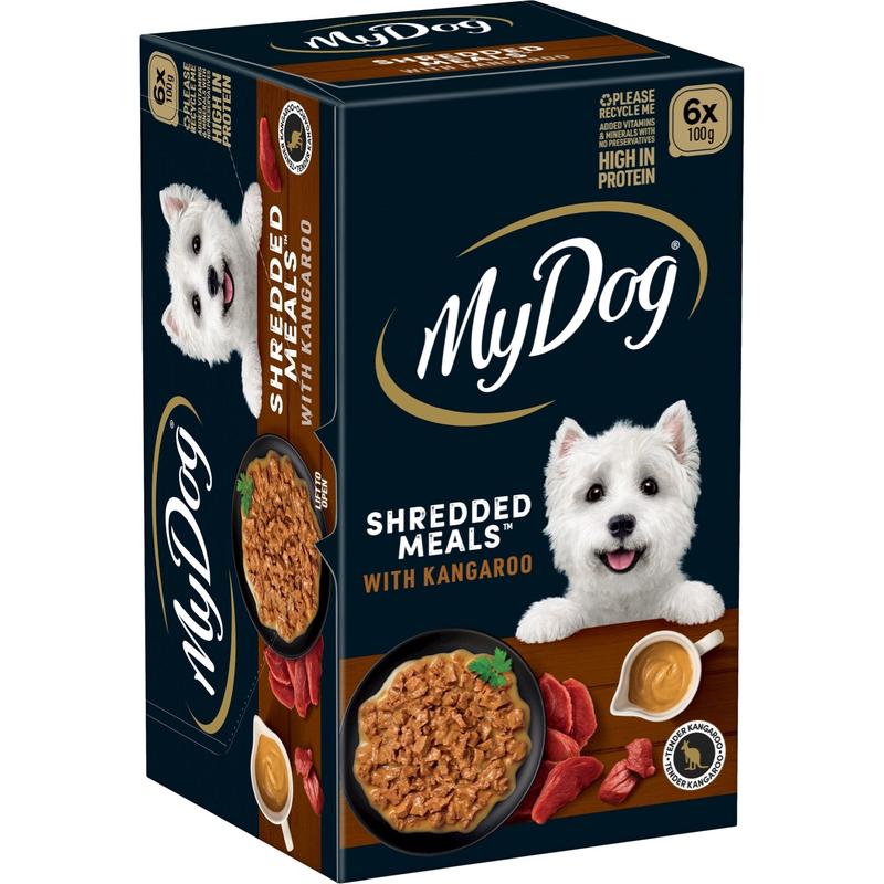 My Dog Wet Food Shredded Meals Kangaroo 6x100g