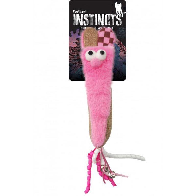 Furkidz Cat Toy Slinky Rabbit Pink