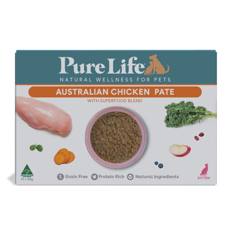 Pure Life Kitten Wet Cat Chicken 12 x 80g