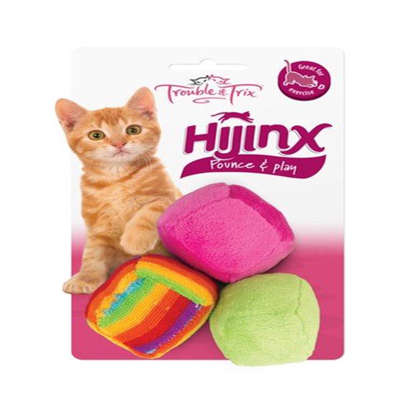 Trouble & Trix Cat Toy HiJinx Balls 3 Pack