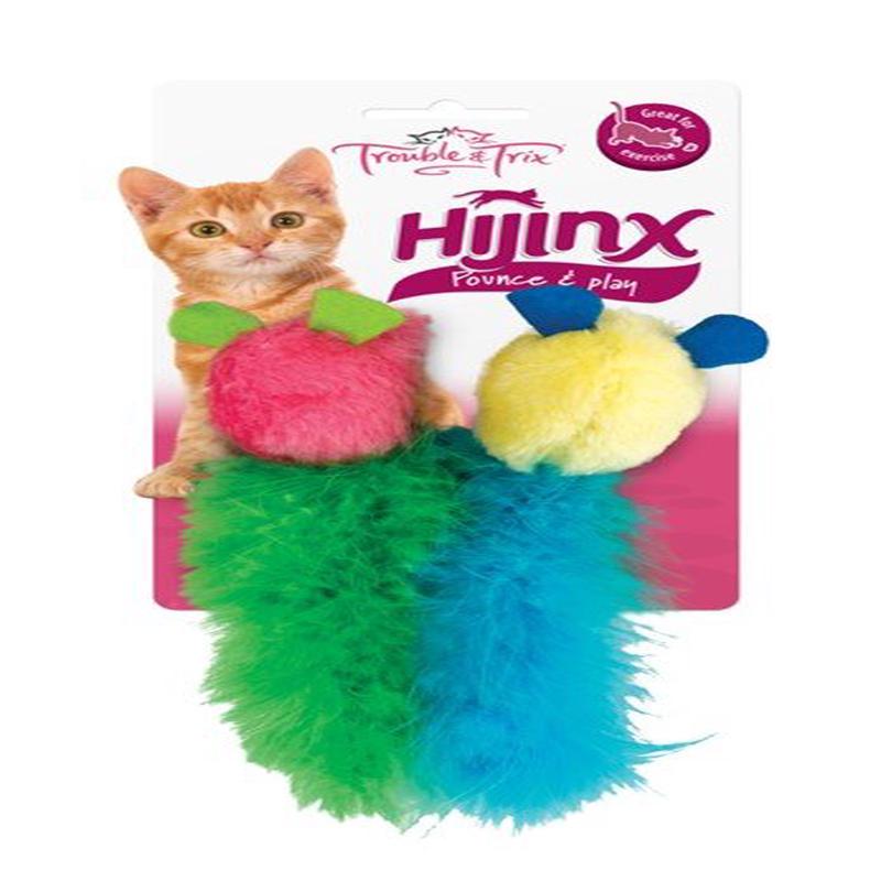 Trouble & Trix Cat Toy HiJinx Tweet Mice 2 Pack