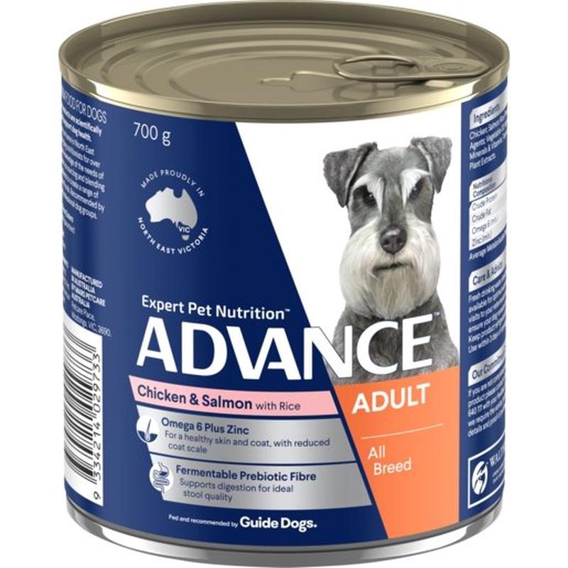 Advance Wet Dog Food Adult Chicken And Salmon 700g