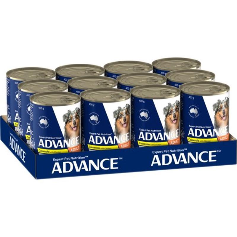 Advance Wet Dog Food Adult Chicken Casserole 12x400g