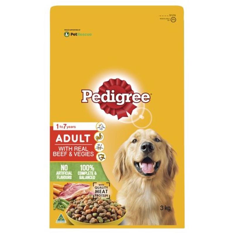 Pedigree Dry Dog Food Adult Beef and Vegetables
