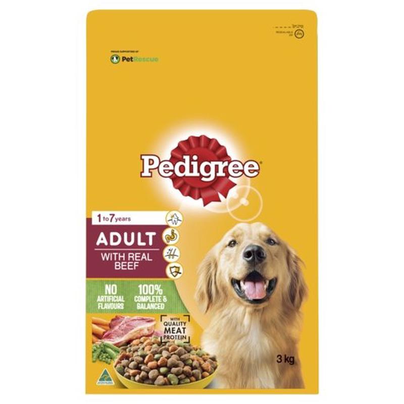 Pedigree Dry Dog Food Adult with Real Beef