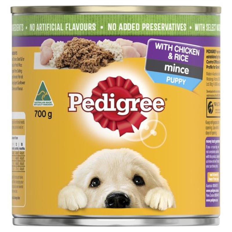 Pedigree Puppy Wet Food Can Chicken and Rice 700g