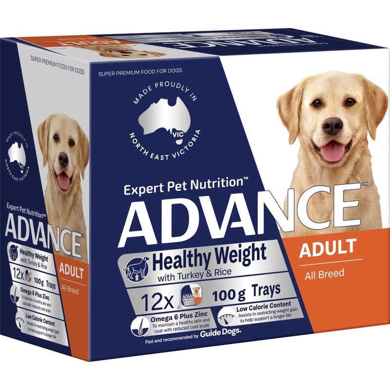 Advance Wet Dog Food Healthy Weight Turkey and Rice 12x100g
