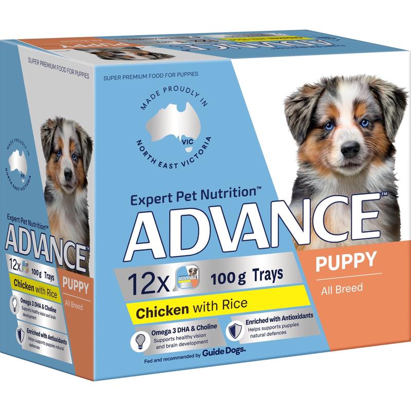 Advance Wet Dog Food Puppy Chicken and Rice 12x100g