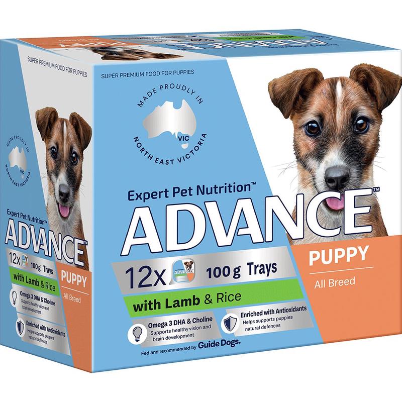 Advance Wet Dog Food Puppy Lamb and Rice 12x100g