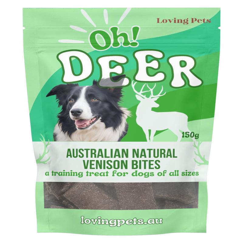 Loving Pets Australian Natural Dog Treats Venison Bites 150g