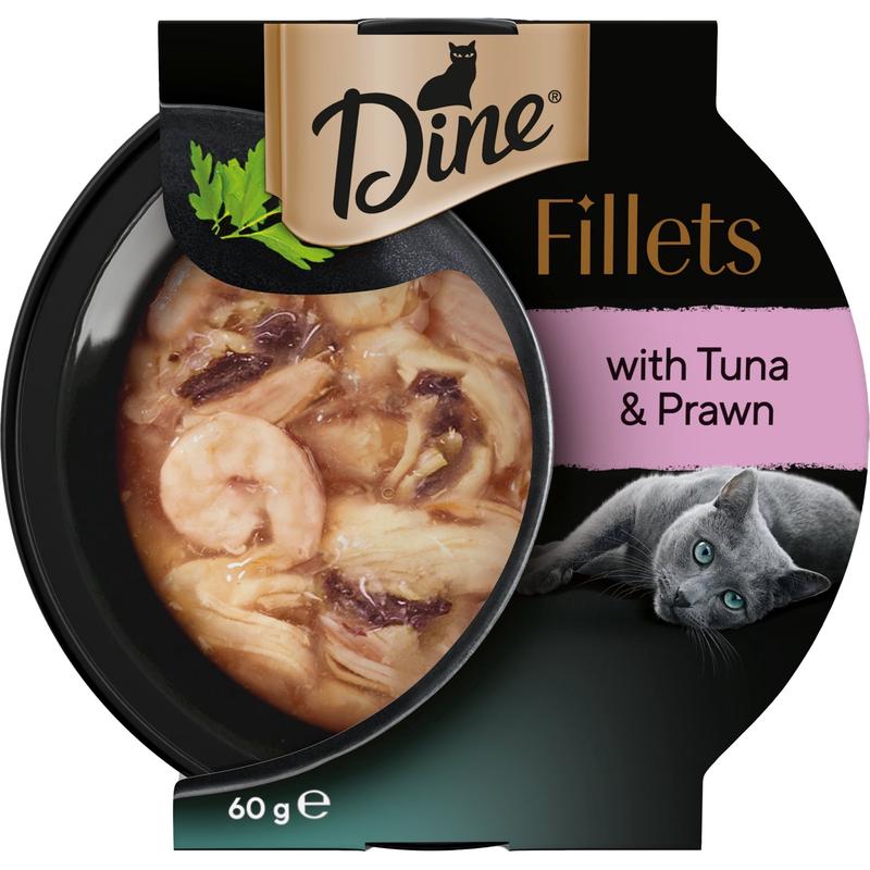 Dine Cat Food Fillet with Tuna and Prawn 60g