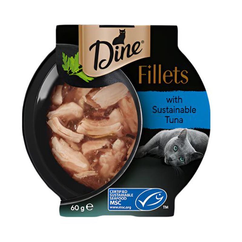 Dine Cat Food Fillets with Sustainable Tuna 60g