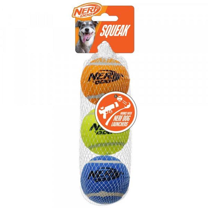 Nerf Balls for Blaster 3x 6.5cm Blue/Yellow/Orange