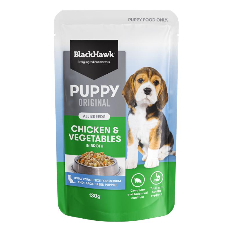 Black Hawk Wet Dog Food Puppy Chicken and Vegetables