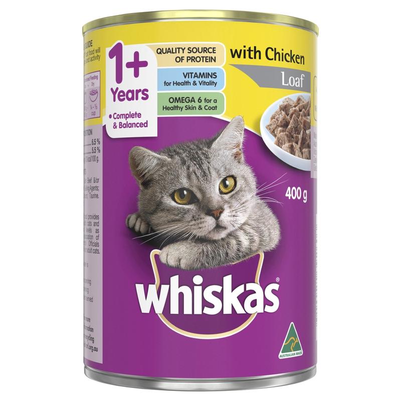 Whiskas Wet Cat Food Chicken Loaf 400g