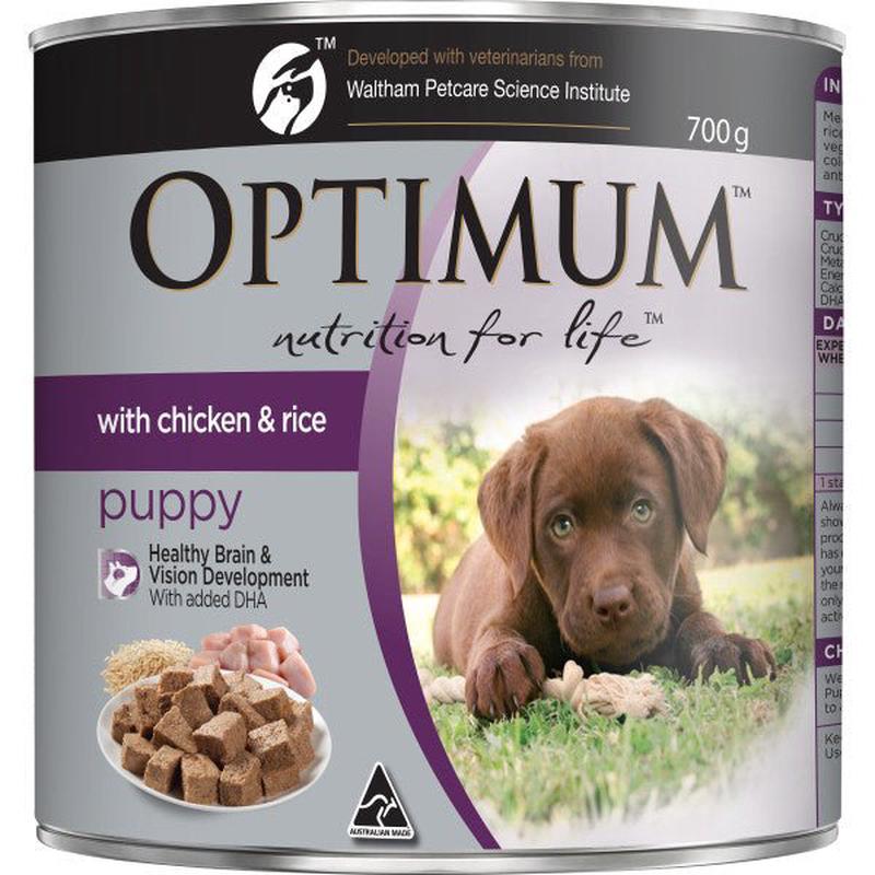 Optimum Wet Puppy Food Chicken & Rice 700g
