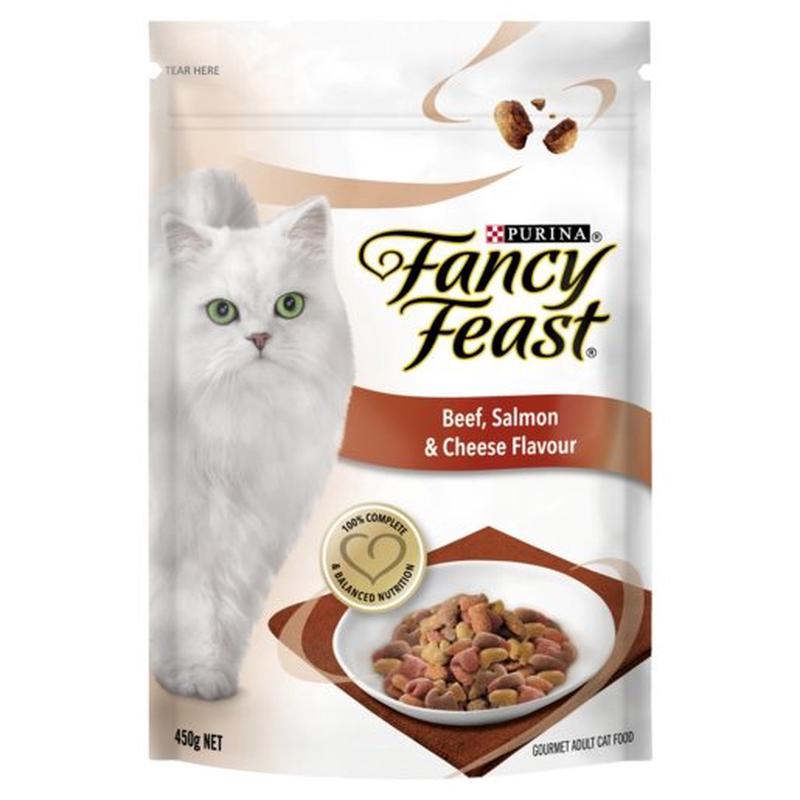Fancy Feast Dry 450g Beef, Salmon & Cheese