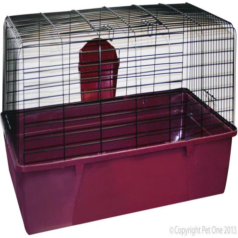 Rabbit Cage Plastic Base Wire Top 84.5cm Long Pet One