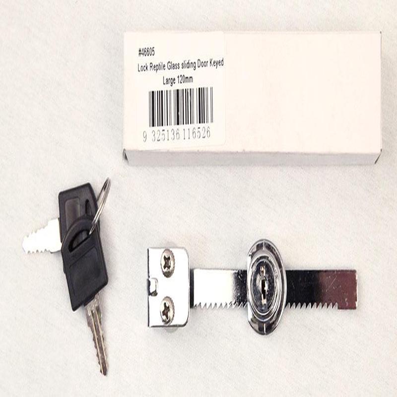 Reptile One Glass Door Lock and Key 120mm