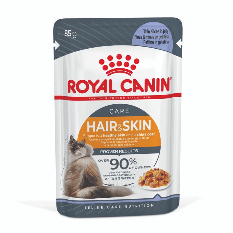 Royal Canin Wet Cat Food Hair and Skin Jelly 85g