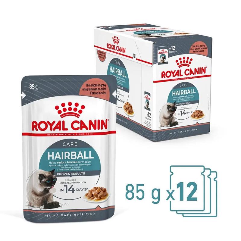 Royal Canin Wet Cat Food Hairball Gravy 12x85g