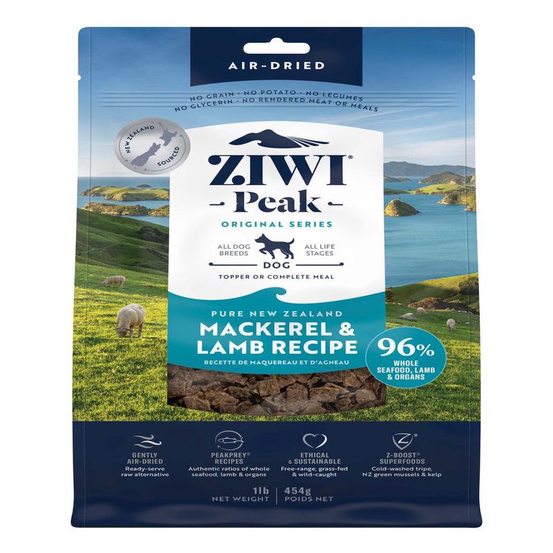 Ziwi Peak Air Dried Dry Dog Food Mackerel & Lamb