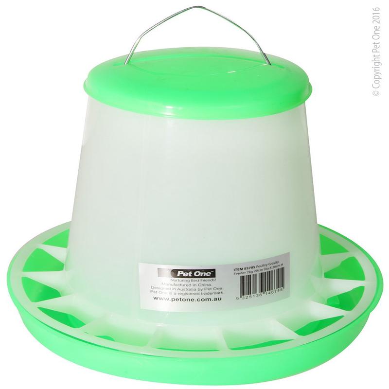 Avi One Poultry Feeder Green & White