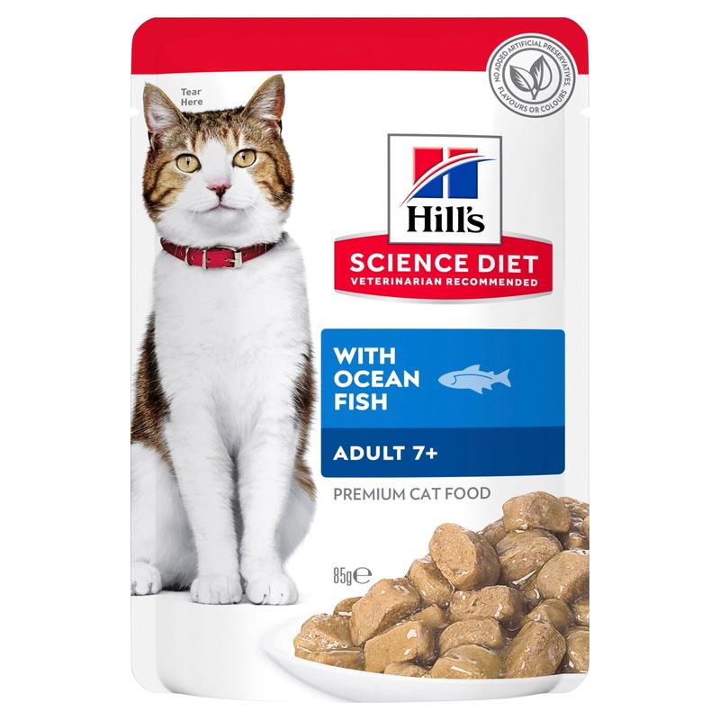 Hill's Science Diet Adult 7+ Active Longevity Ocean Fish Cat Food pouches 85g