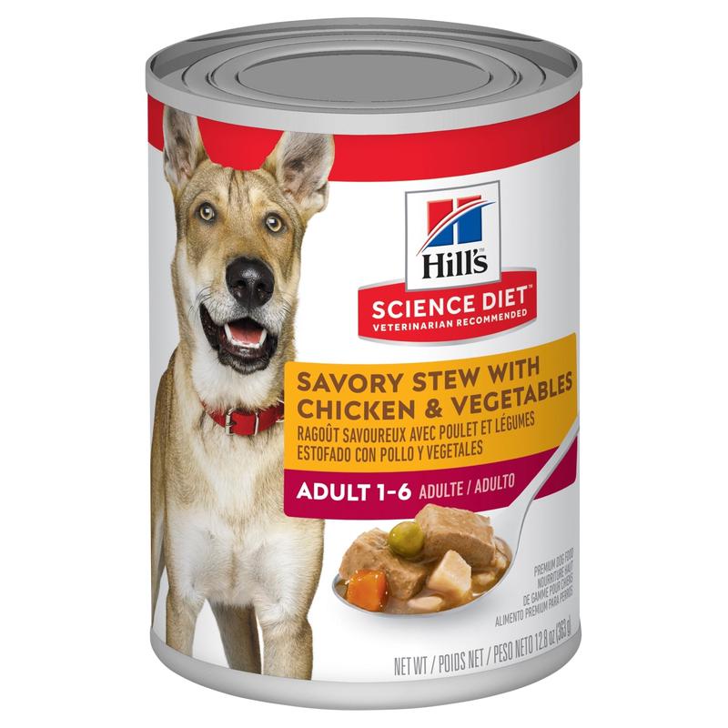 Hill's Science Diet Adult Savory Stew Chicken & Vegetable Canned Dog Food 363g