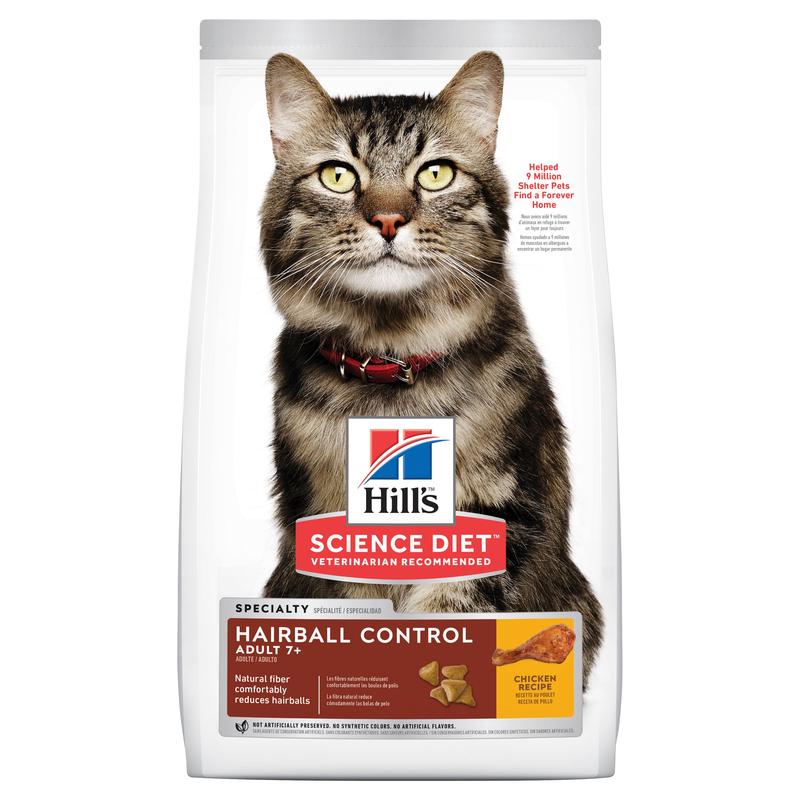 Hill's Science Diet Hairball Control Senior Adult 7+ Dry Cat Food