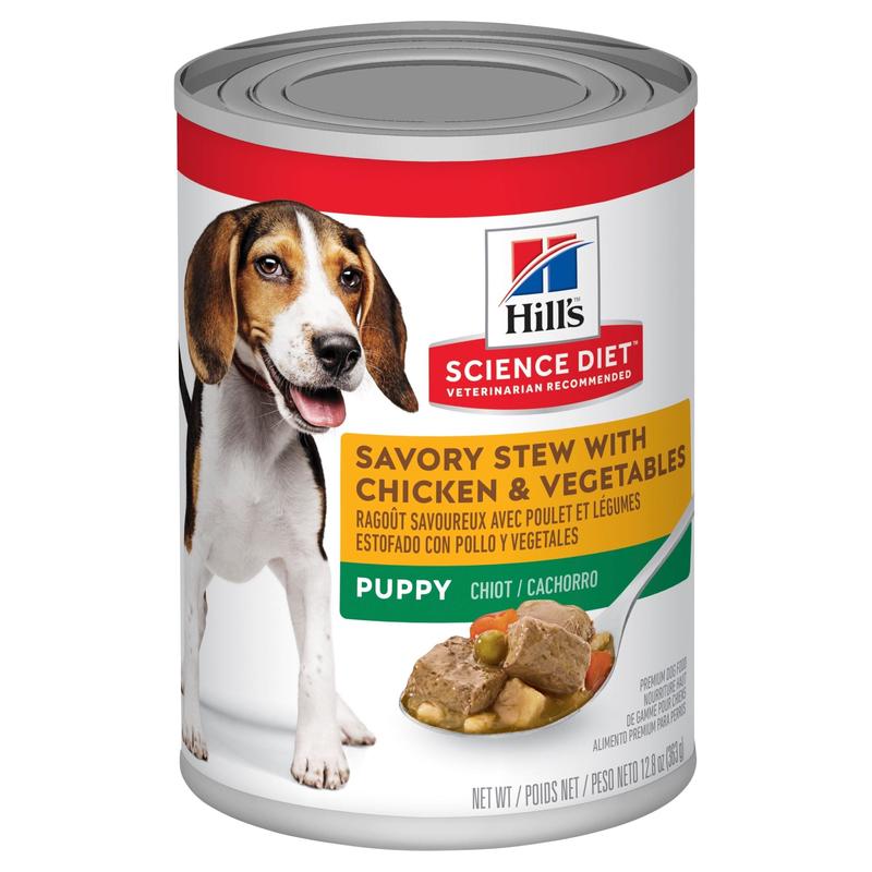 Hill's Science Diet Puppy Savory Stew Chicken & Vegetable Canned Dog Food 363g