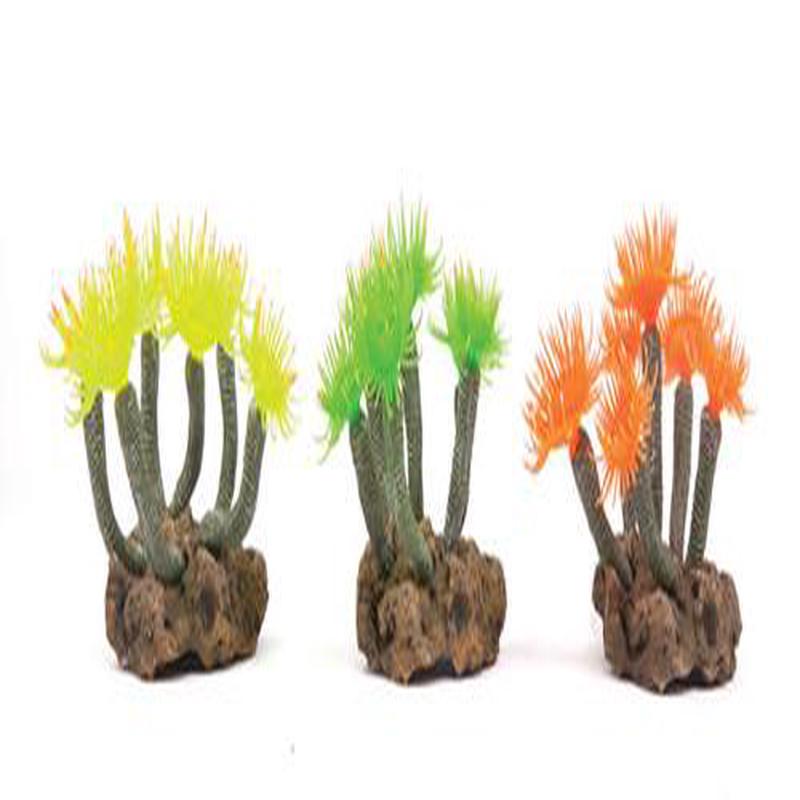 Kazoo Soft Coral With Rock Medium Orange/Yellow