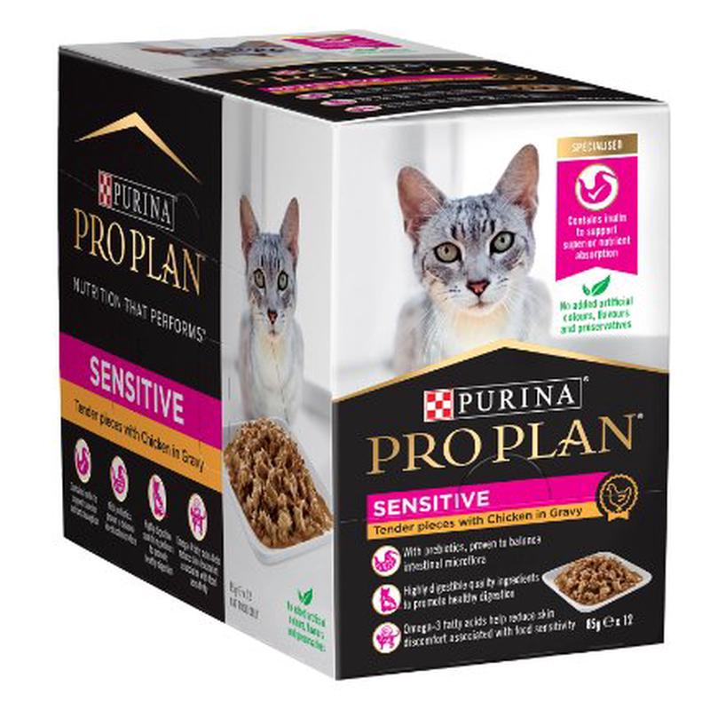 Pro Plan Cat Wet Pouches Sensitive Chicken 12x85g