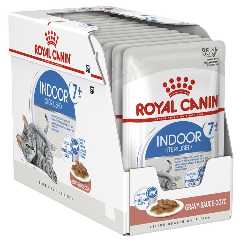 Royal Canin Wet Cat Food Indoor 7+ Gravy 12x85g