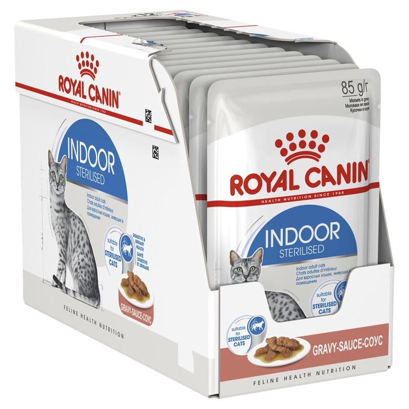 Royal Canin Wet Cat Food Indoor Sterilised Gravy 12x85g