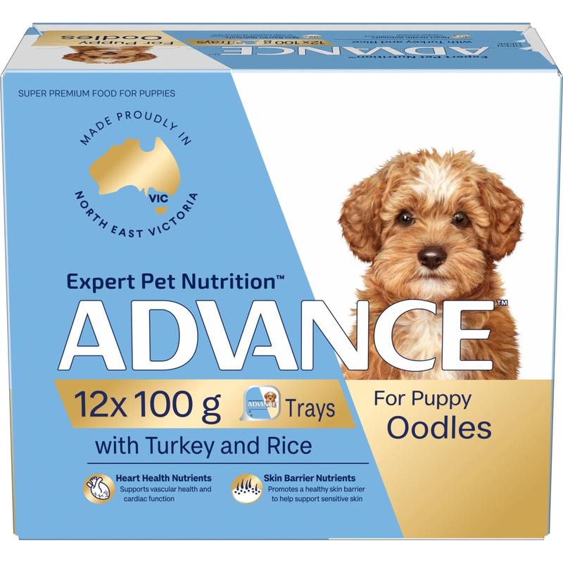 Advance Wet Dog Food Puppy Oodles Turkey and Rice 12x100g