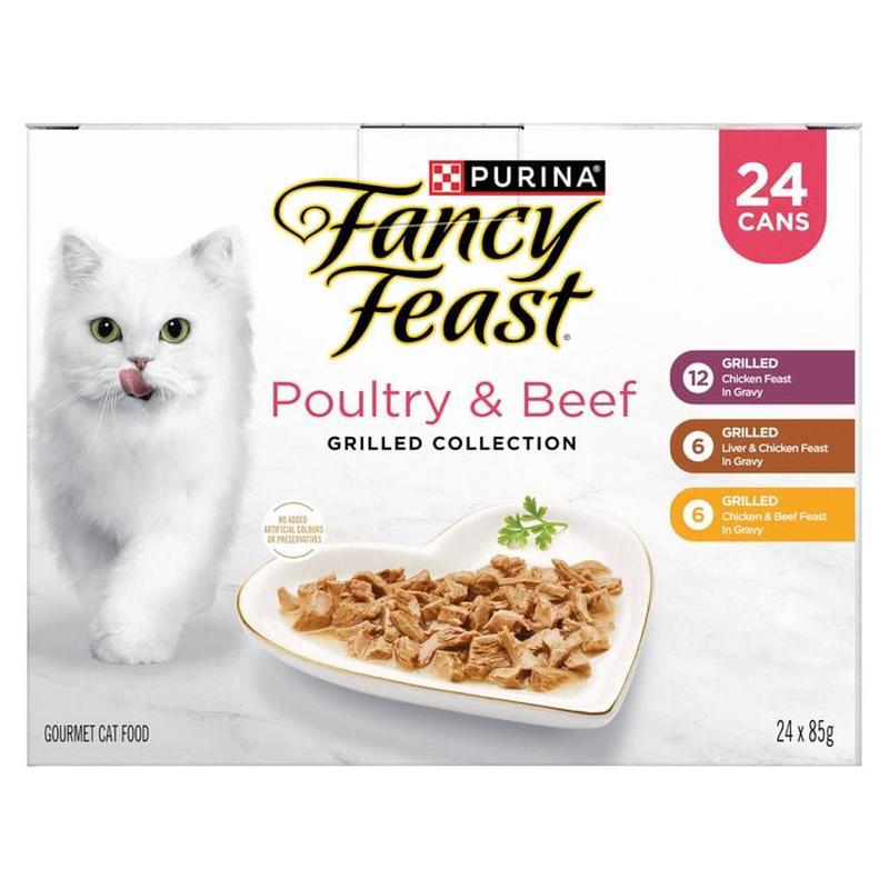 Fancy Feast Poultry and Beef Grilled Collection 24x85g