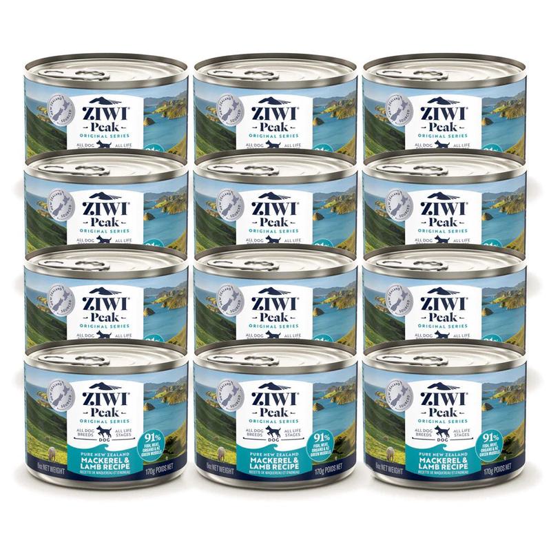 Ziwi Peak Wet Dog Food Mackerel and Lamb Recipe 12x170g
