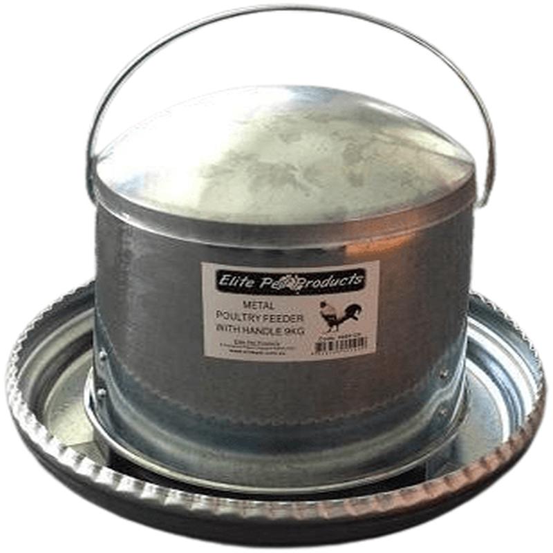 Elite Pet Metal Poultry Feeder with Handle 12kg