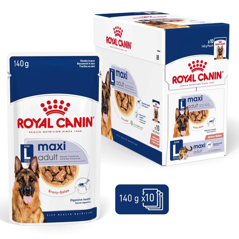 Royal Canin Wet Dog Food Maxi Adult 10x140g