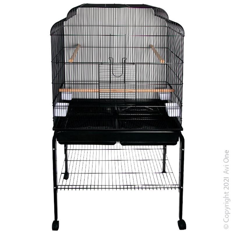 Bird Cage 860 Fancy Top with Stand Black Avi One